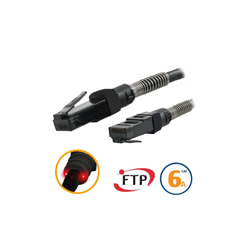 Cordon réseau RJ45 Patchsee Cat 6a FTP 2.7m 10Gbps