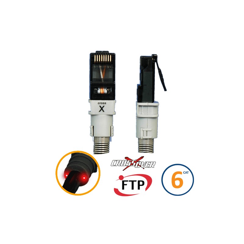 Cordon réseau RJ45 Patchsee croisé Cat 6 FTP 1.2m