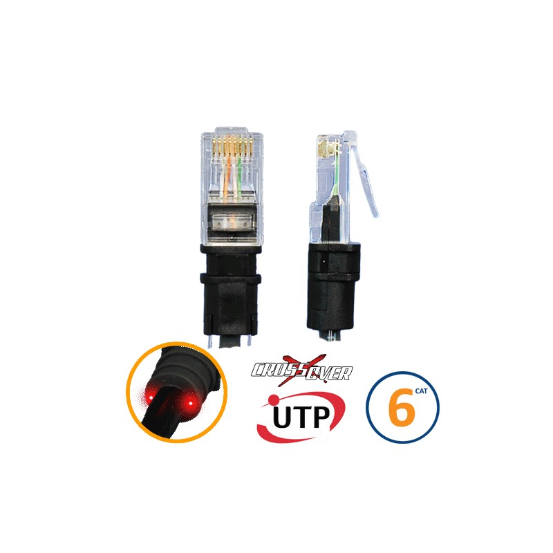 Cordon réseau RJ45 Patchsee croisé Cat 6 UTP 2.1m